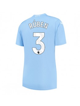 Manchester City Ruben Dias #3 Heimtrikot für Frauen 2023-24 Kurzarm